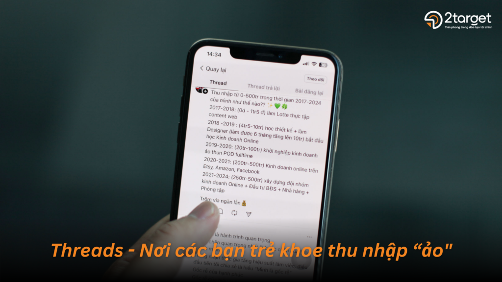 Nhiều bạn trẻ áp lực khi đọc những bài đăng khoe thu nhập cao trên mạng xã hội Threads.