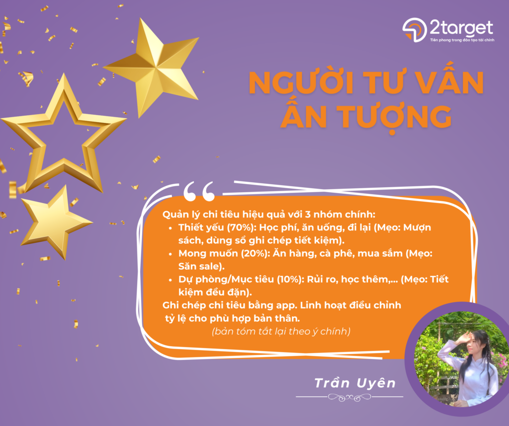 Người tư vấn ấn tượng - Trần Uyên. 