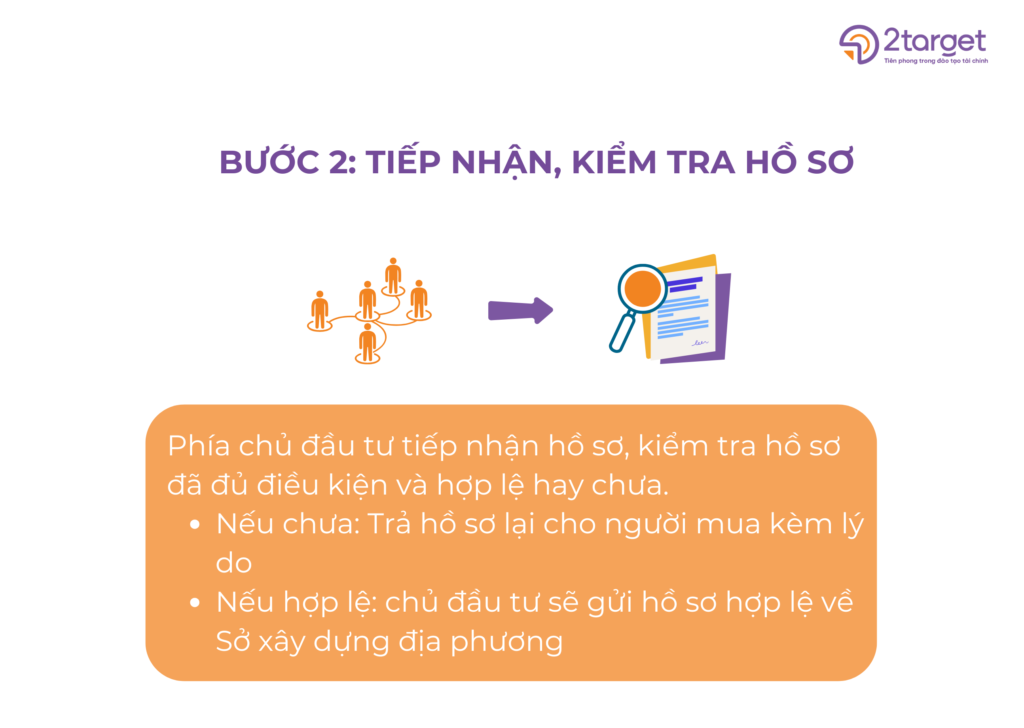 Bước 2: Tiếp nhận và kiểm tra hồ sơ