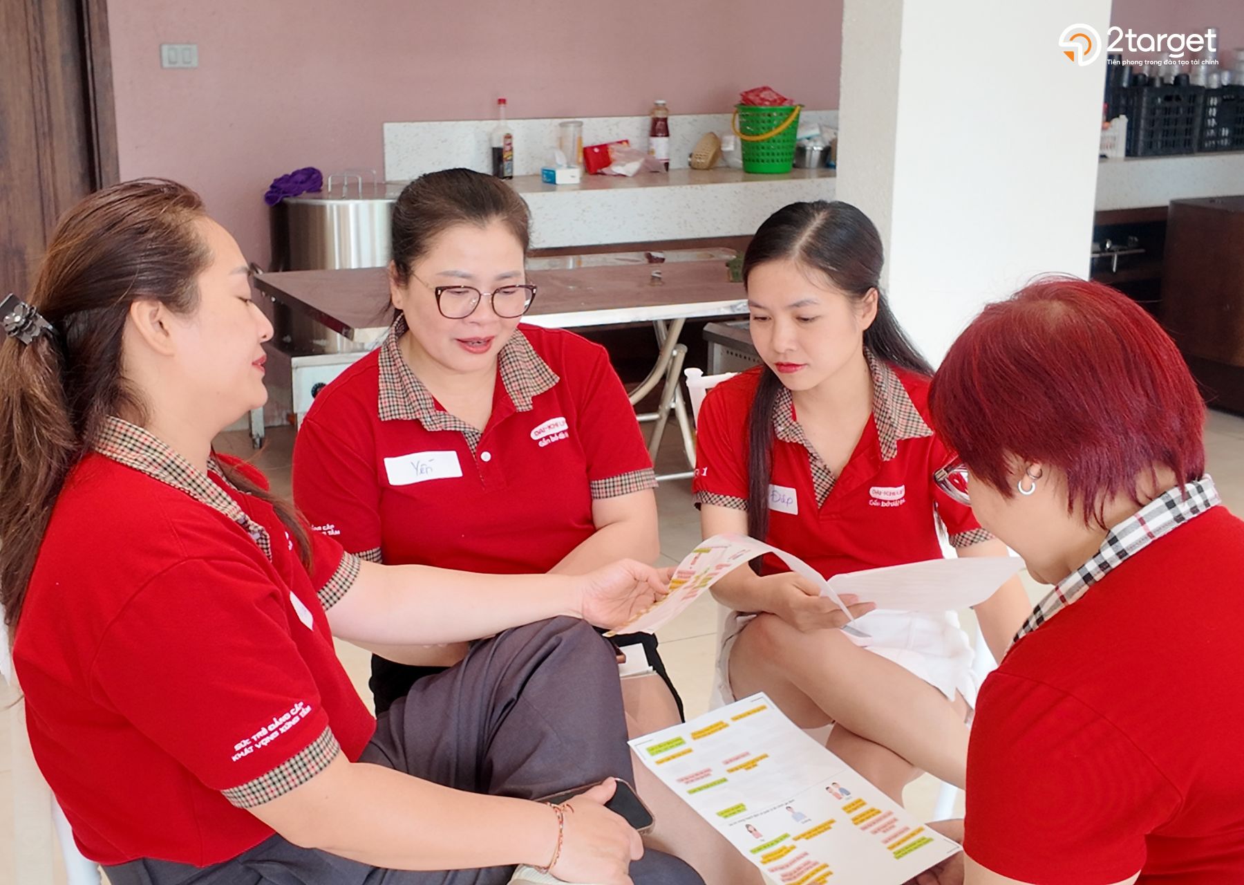 Học viên thảo luận nhóm (Workshop tài chính tại Daiichi)