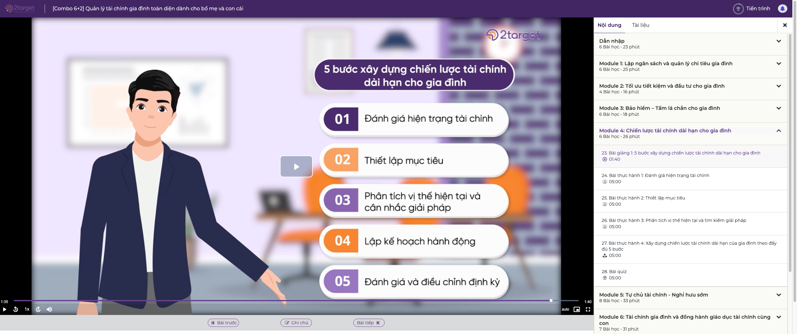 Khoá học E-Learning của 2Target